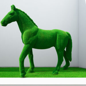 Artificial Grass Standing Horse