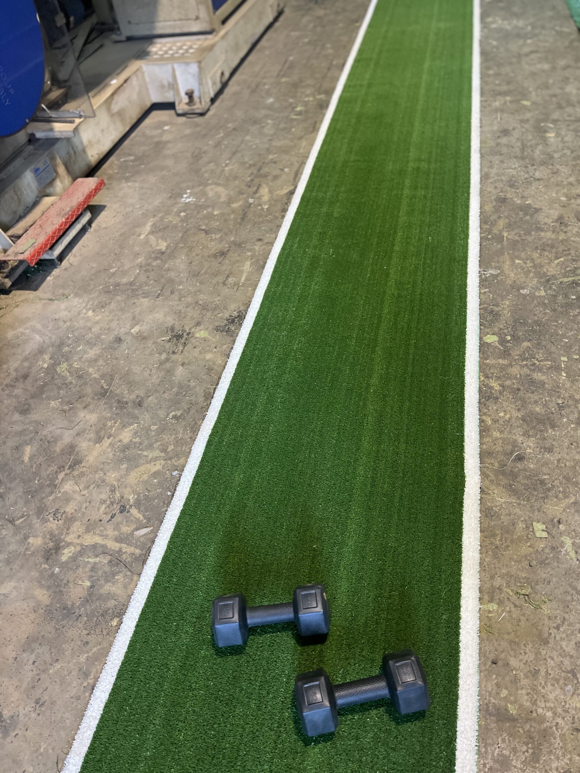 gym sled turf